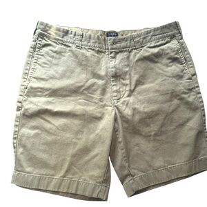 J.Crew Gramercy Chino Shorts Men’s 34W Olive Green Casual Classic 9” Inseam